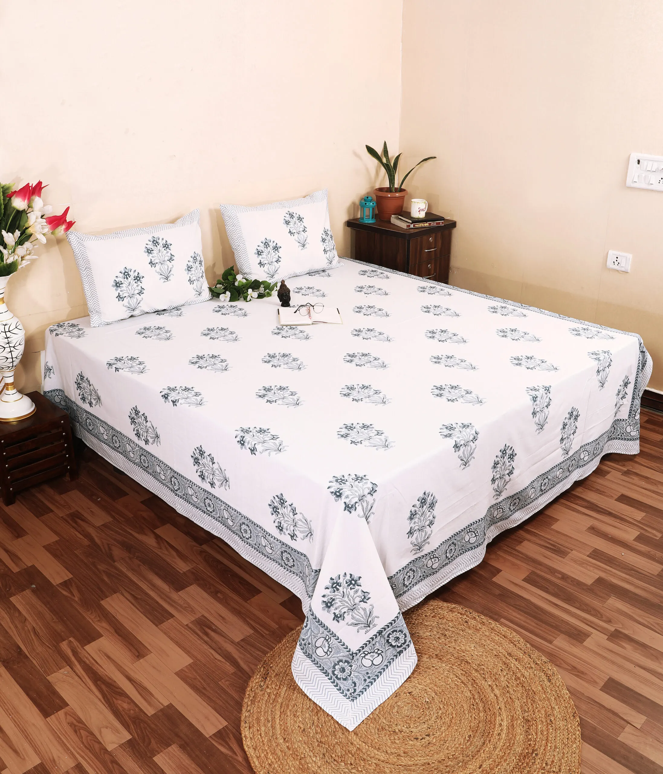 Hand block printed bedsheet VIP Diwali gift