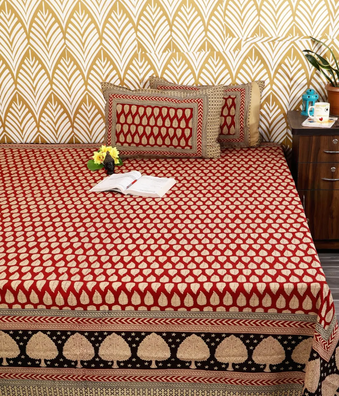 Export quality Indian bed linen Bagru print