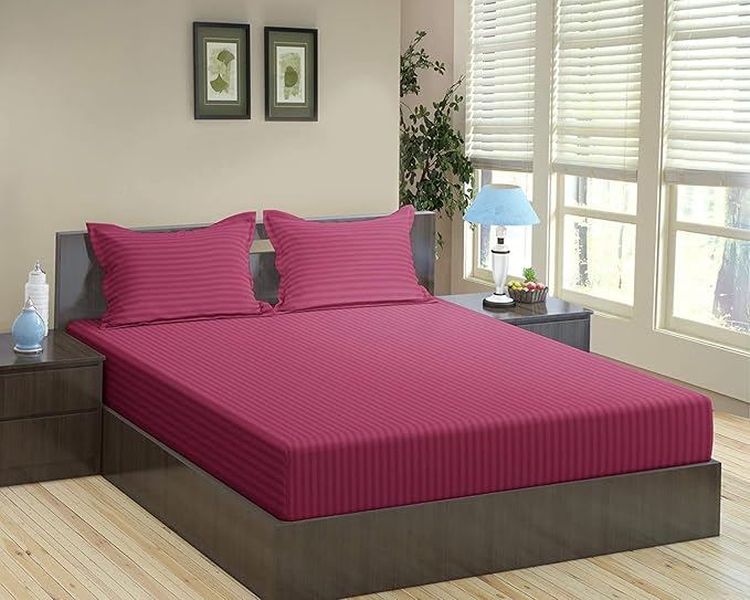 Bulk hotel quality sheets Jaipur, solid color striped bedsheets bulk view 8