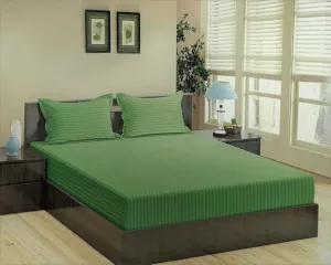 King size bedsheet wholesale Jaipur, 210 TC satin stripe cotton