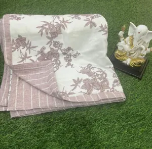 Hand stitched cotton filled razai, Sanganer