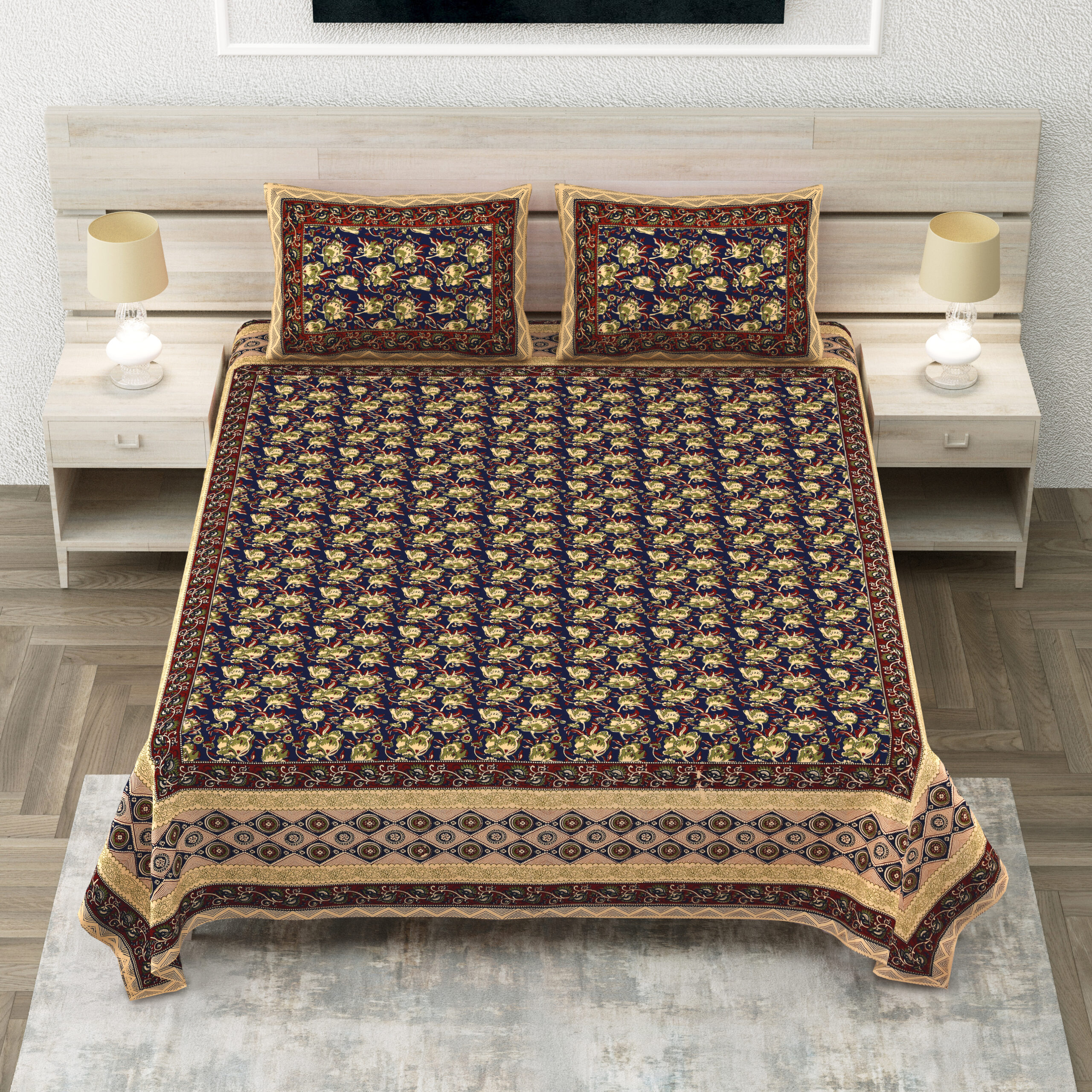 Bagru bedsheet view 10