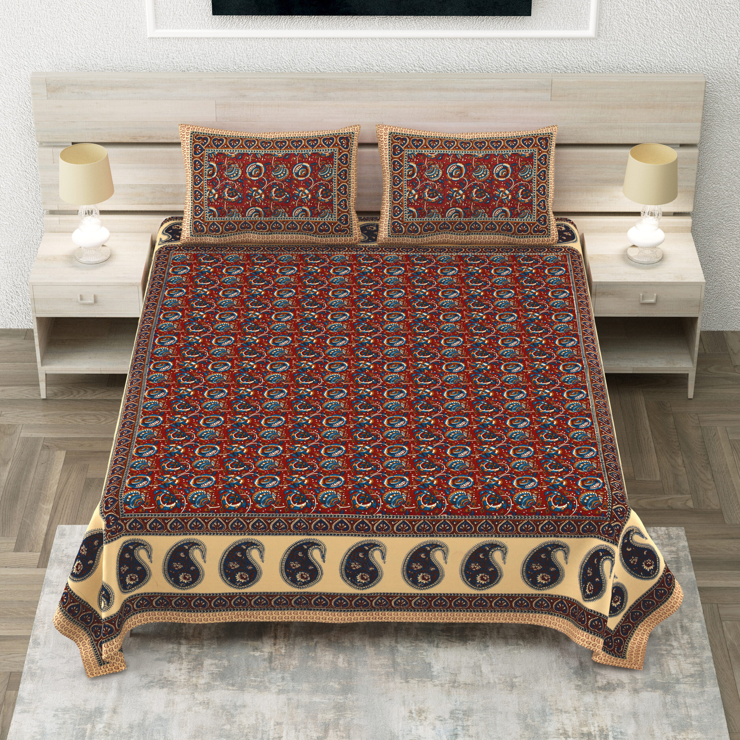 Bagru bedsheet view 2