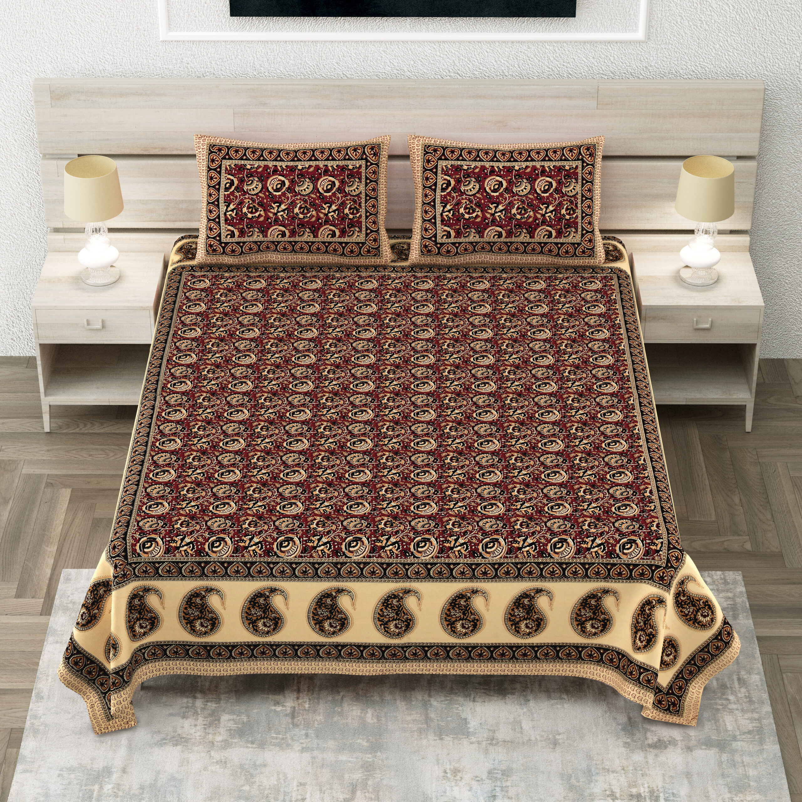 Bagru bedsheet view 3