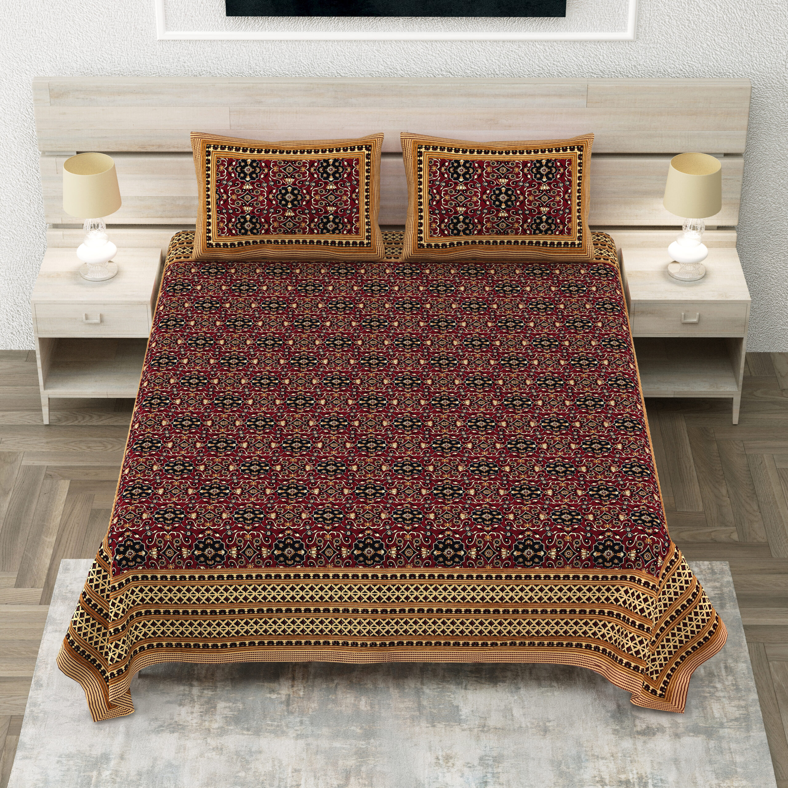 Bagru bedsheet view 5