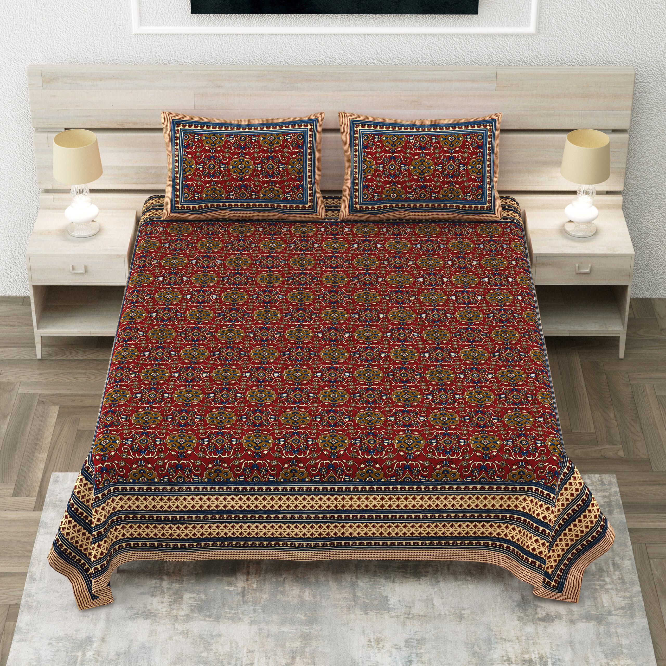 Bagru bedsheet view 6
