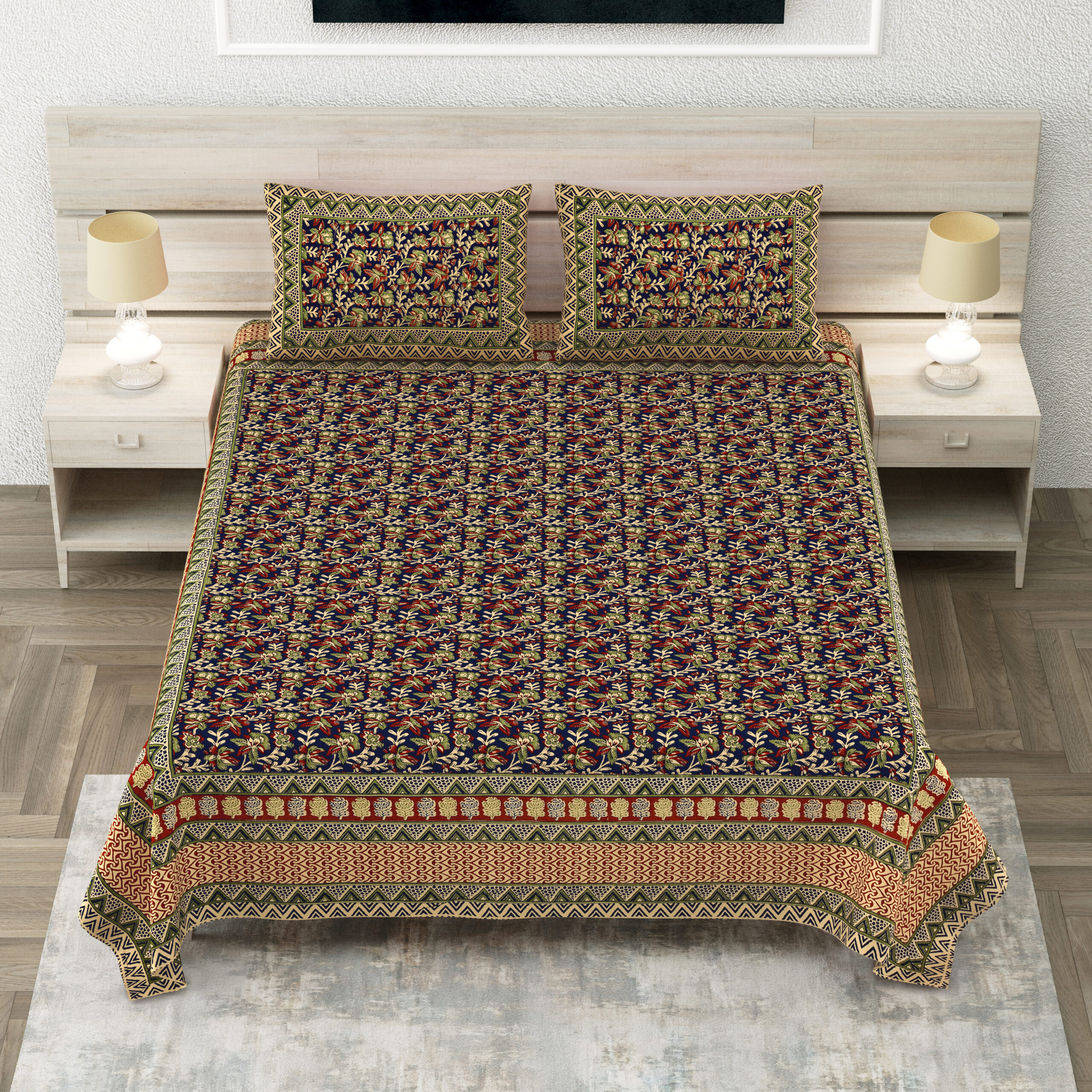 Bagru bedsheet view 7