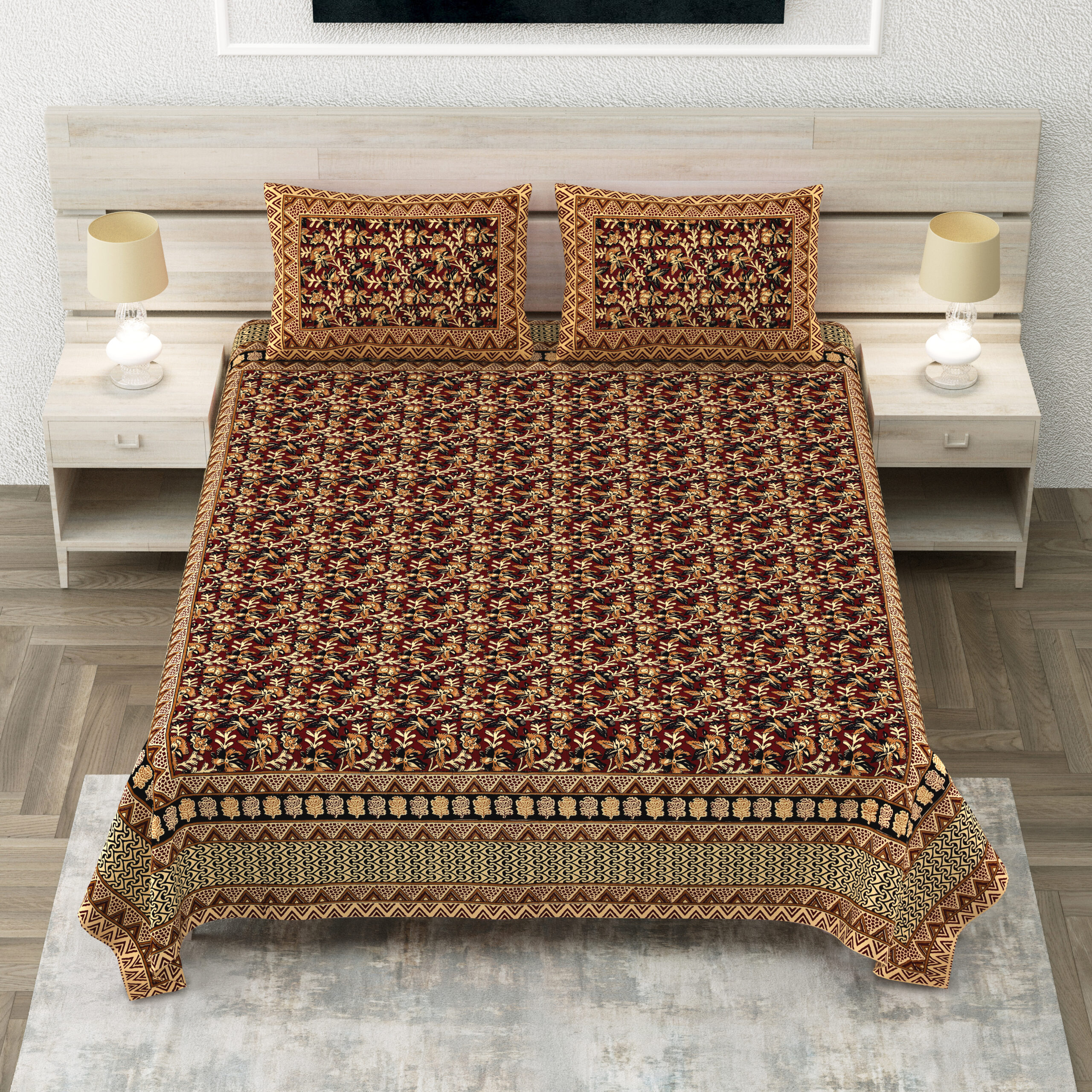 Bagru bedsheet view 8