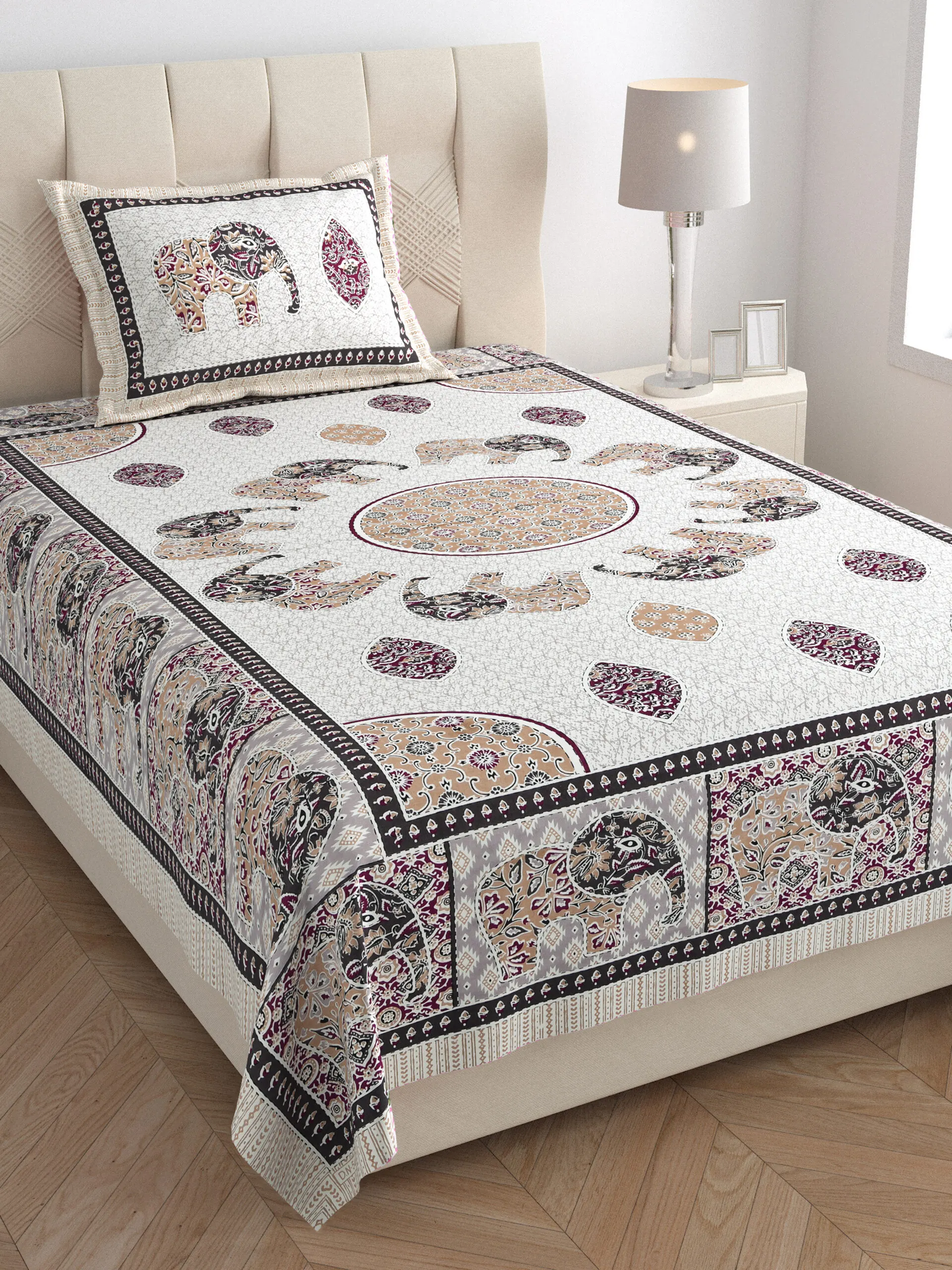 PG accommodation bed linen manufacturer, single bed room setup