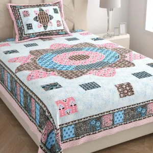 Jaipuri printed single bedsheet 60x90