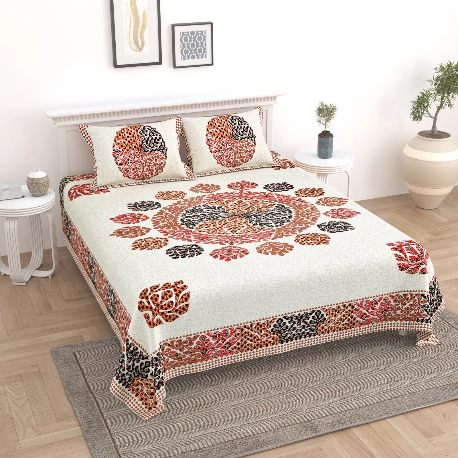 Elite Jaipur Double Bed Bedsheet pure cotton wholesale view 10