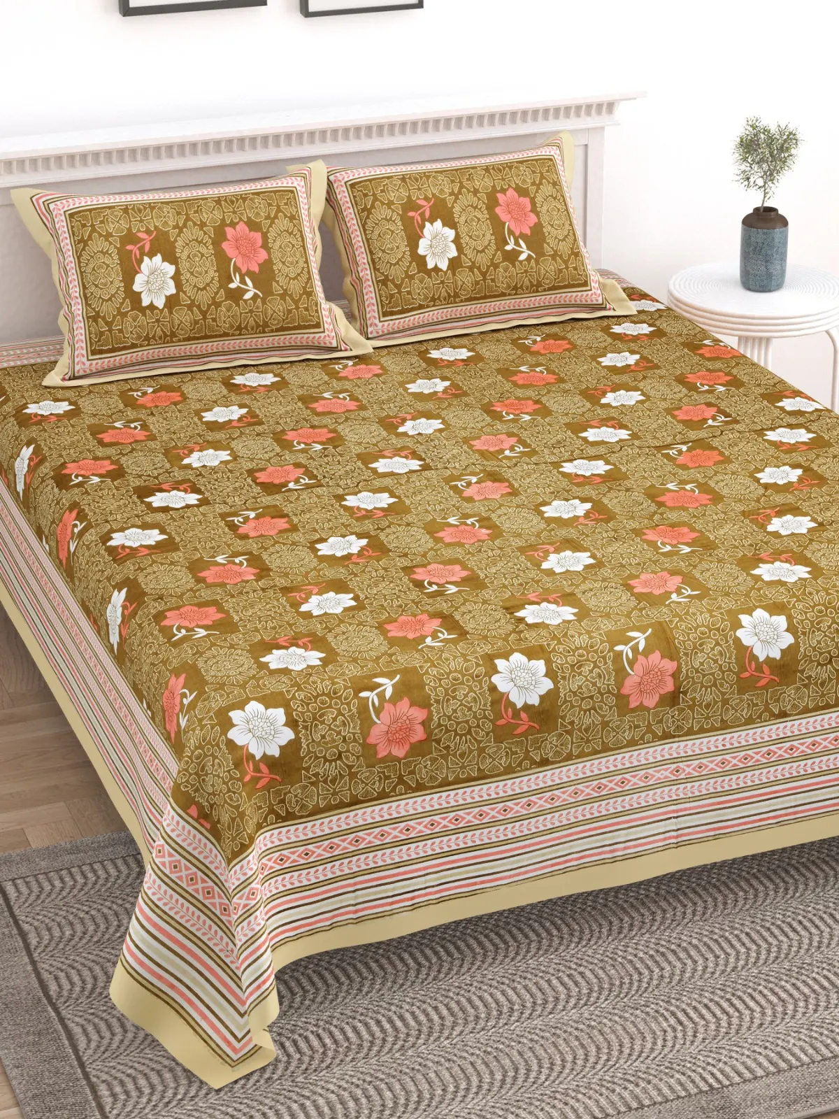 Elite Jaipur Double Bed Bedsheet pure cotton wholesale view 15