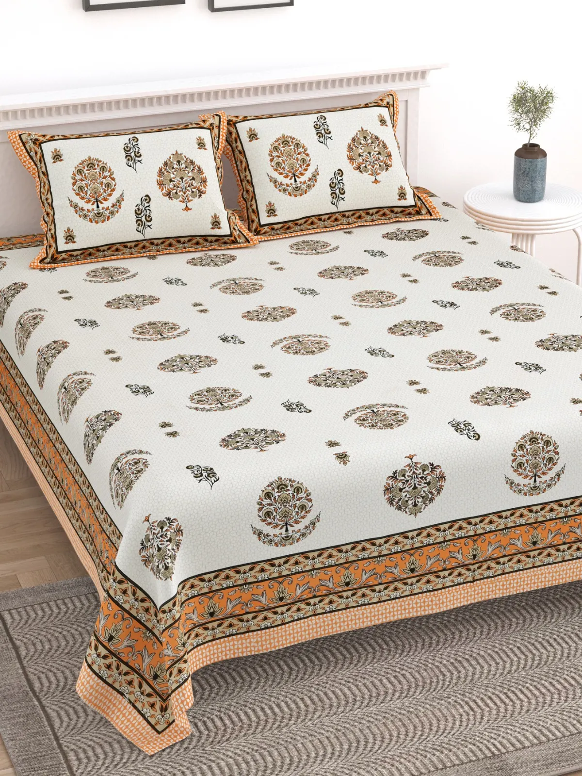 Elite Jaipur Double Bed Bedsheet pure cotton wholesale view 18