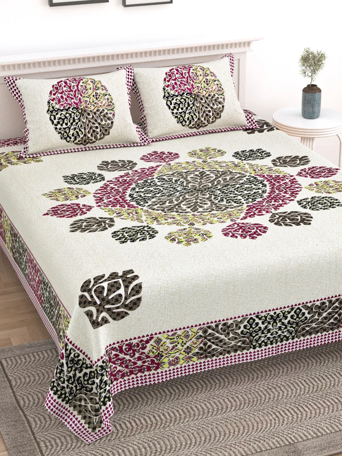 Elite Jaipur Double Bed Bedsheet pure cotton wholesale view 19