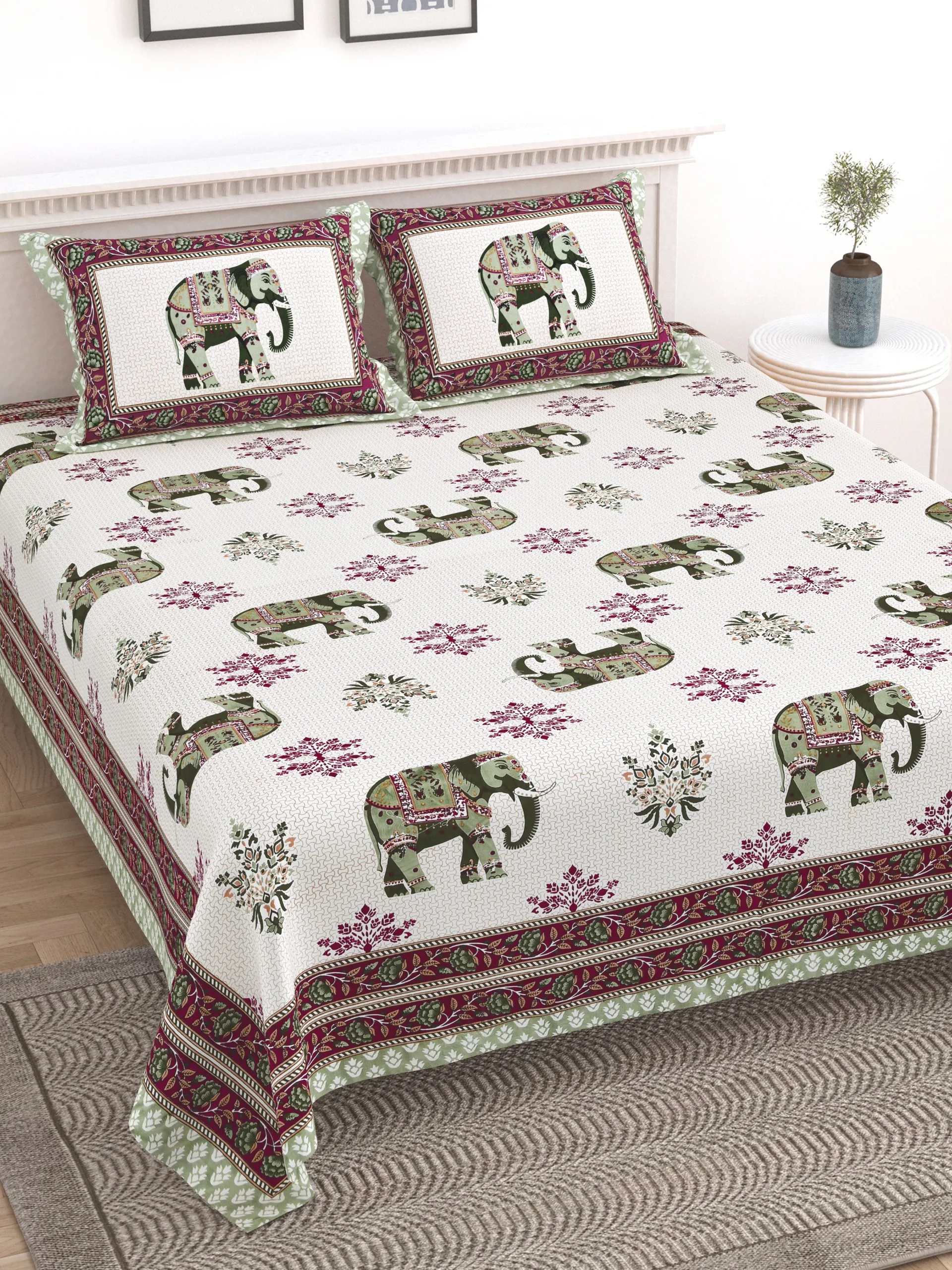 Elite Jaipur Double Bed Bedsheet pure cotton wholesale view 25