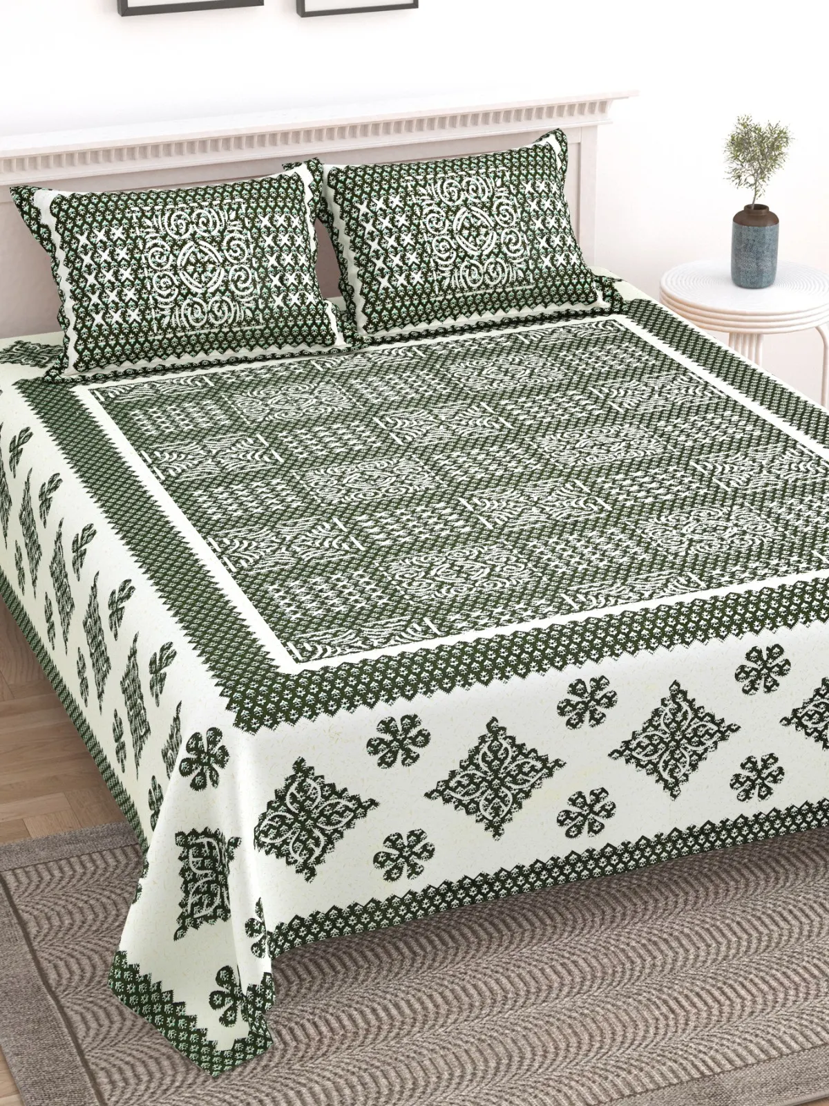 Elite Jaipur Double Bed Bedsheet pure cotton wholesale view 3