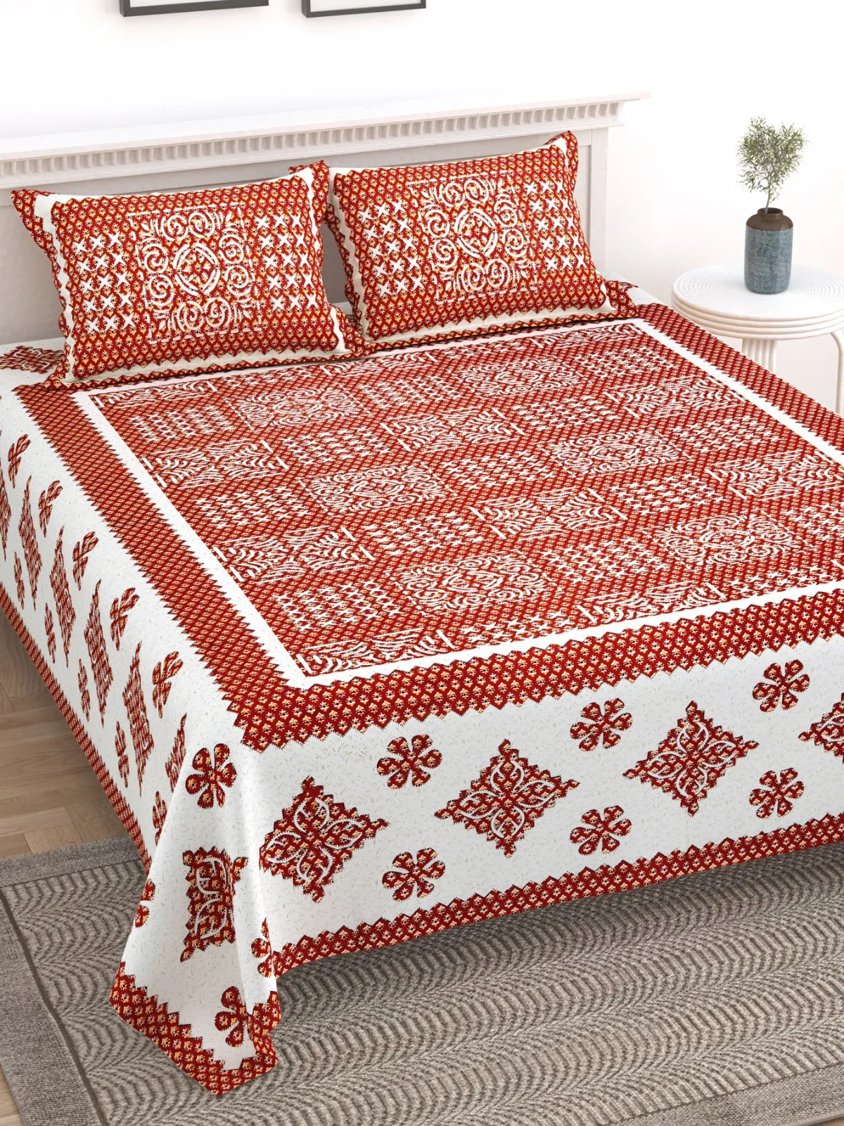 Elite Jaipur Double Bed Bedsheet pure cotton wholesale view 4