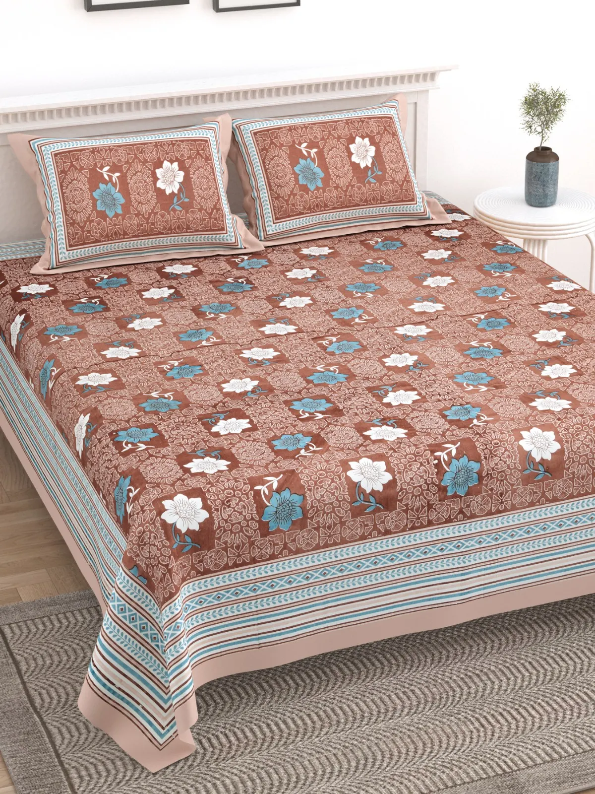 Elite Jaipur Double Bed Bedsheet pure cotton wholesale view 6