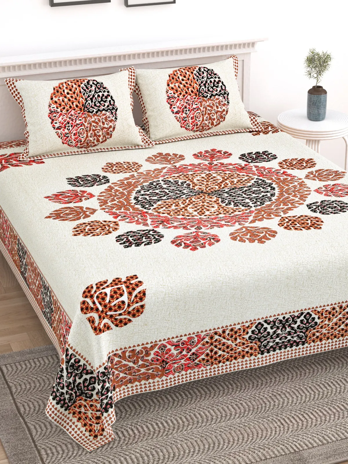 Elite Jaipur Double Bed Bedsheet pure cotton wholesale view 9