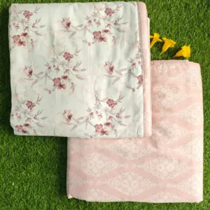 Rose rose single dohar 58x87 wholesale Jaipur – Rose Pink Blossom reversible single bed dohar pack of 2 wholesale Jaipur – Mausam collection
