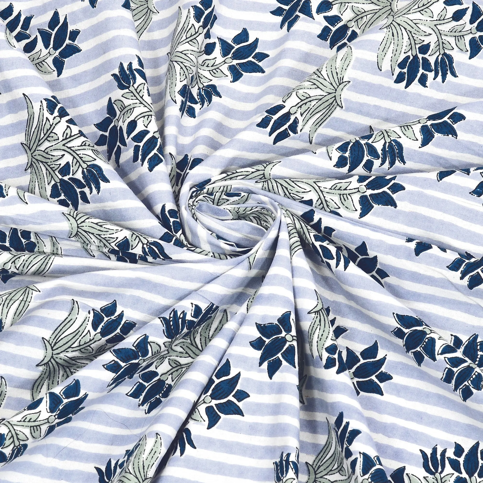 Halka Neela Chhota Buta pure cotton double bedsheet 90x108 wholesale Jaipur – view 6