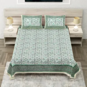 Sage jaal king size bedsheet 108x108 wholesale Jaipur – Sage Green Jaal king size bedsheet 108x108 wholesale Jaipur – Sheesh Mahal collection
