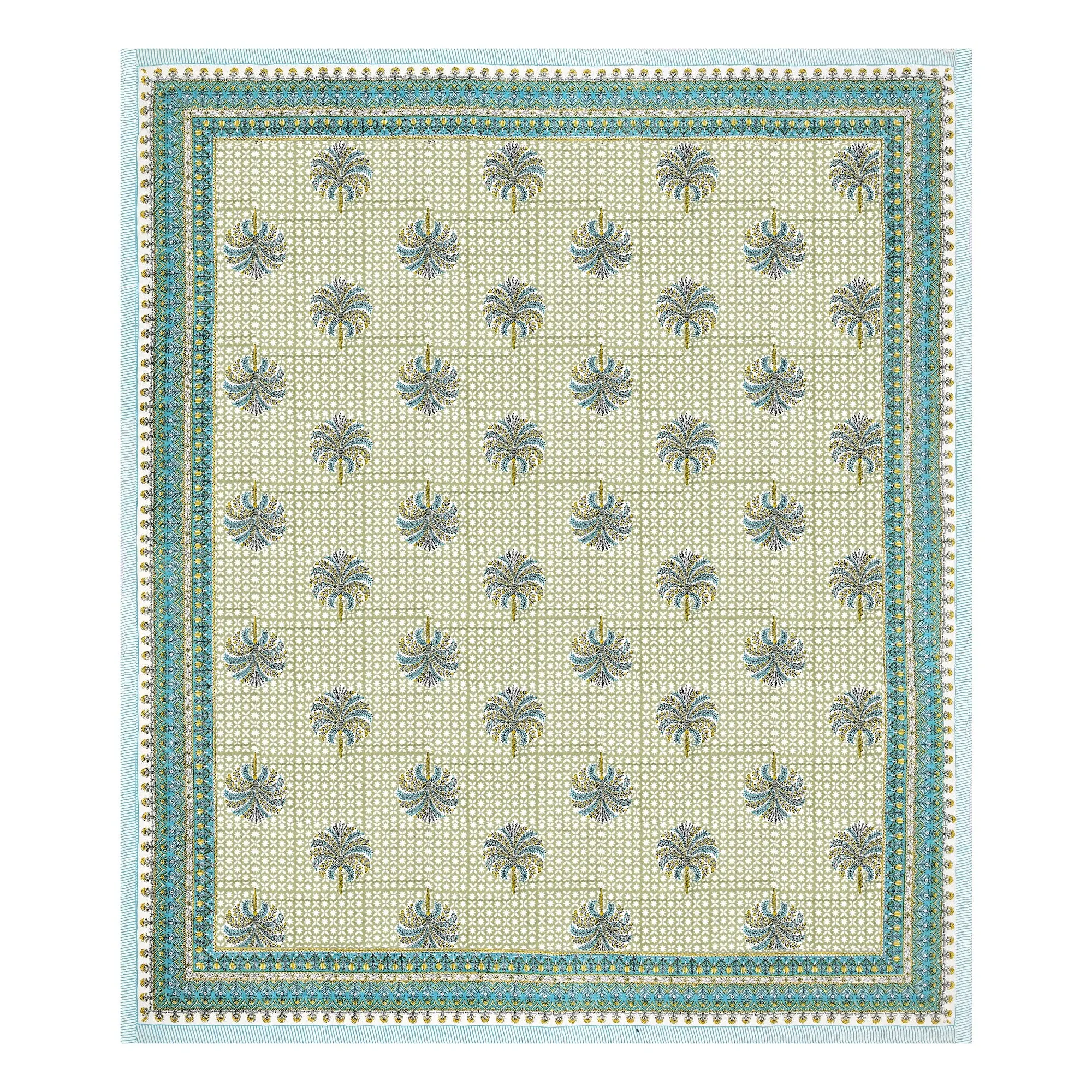 Pudina Khajoor Buta pure cotton double bedsheet 90x108 wholesale Jaipur – view 3
