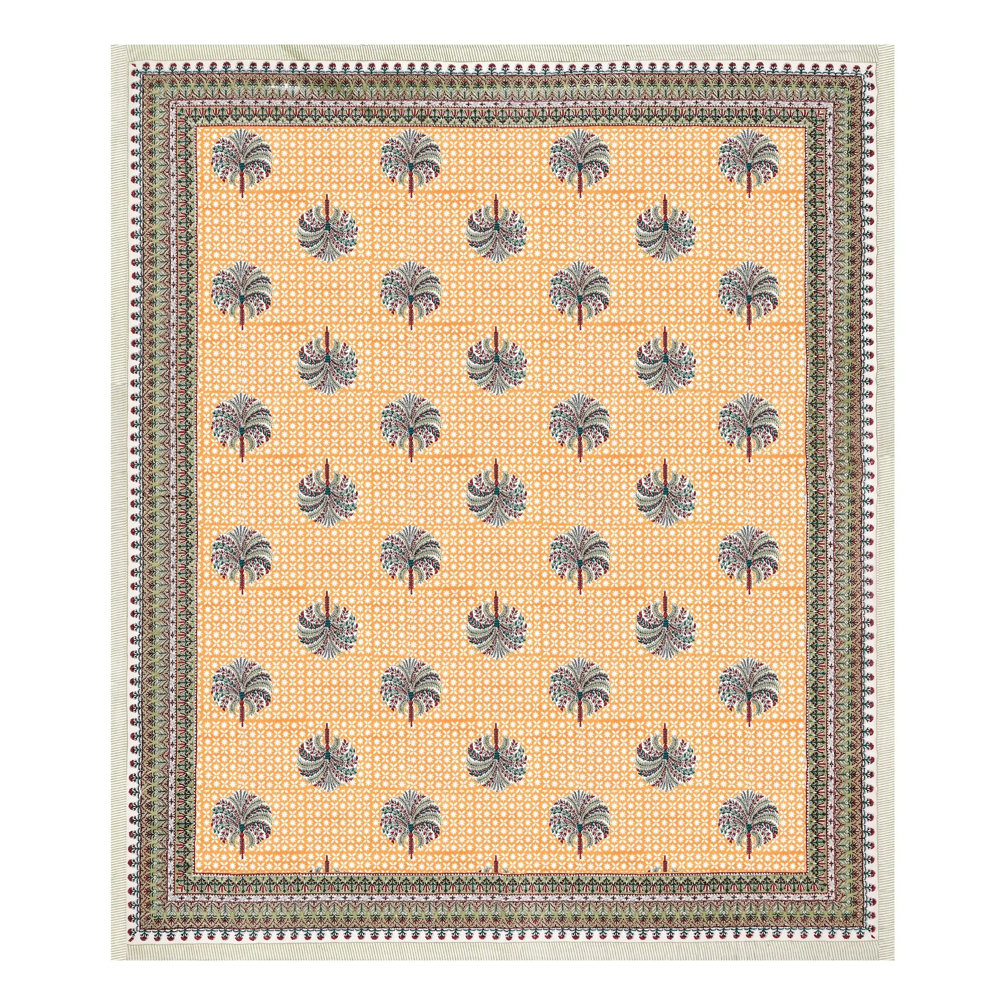 Aadoo Khajoor Buta pure cotton double bedsheet 90x108 wholesale Jaipur – view 3