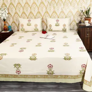 Olive mughal king size bedsheet 108x108 108x108 wholesale Jaipur – Olive Mughal Buta king size bedsheet 108x108 wholesale Jaipur – Amer collection