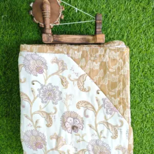 Rose kalamkari double dohar 90x100 wholesale Jaipur – Rose Kalamkari Floral reversible double bed dohar 90x100 wholesale Jaipur – Barkha collection