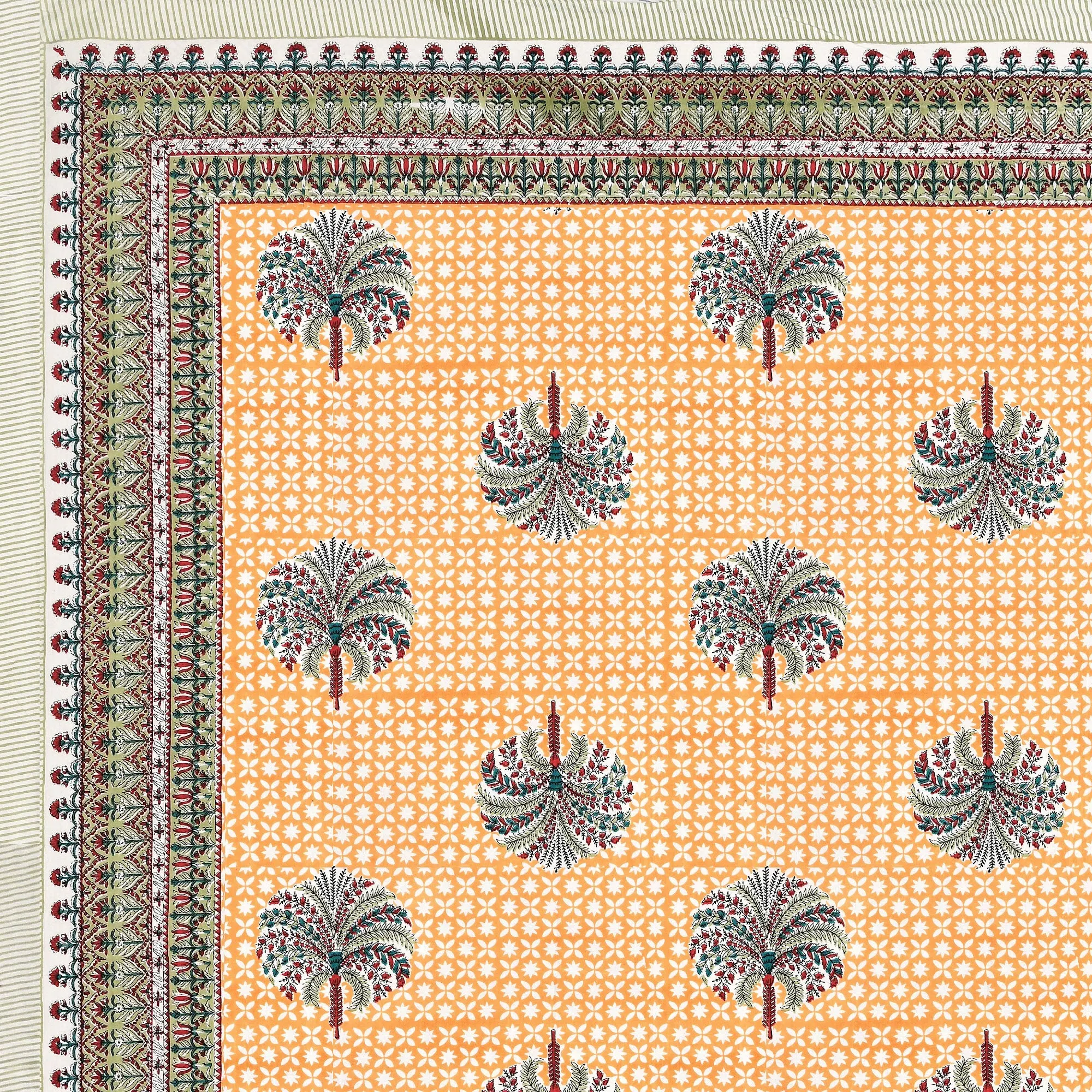Aadoo Khajoor Buta pure cotton double bedsheet 90x108 wholesale Jaipur – view 4