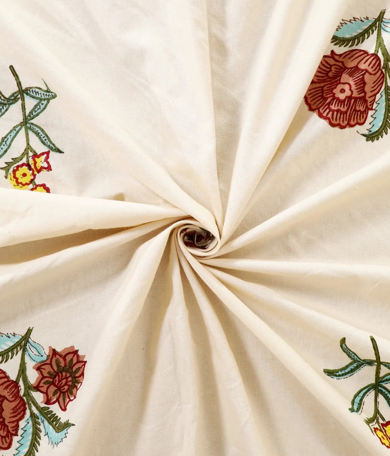 Red Rose Yellow Border king size bedsheet 108x108 wholesale Jaipur – Amer collection – view 5