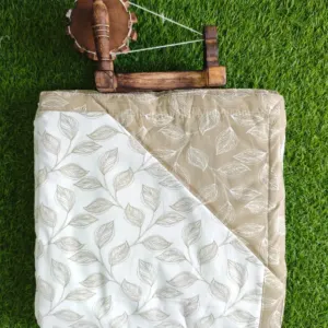 Beige vine double dohar 90x100 wholesale Jaipur – Beige Leaf Vine reversible double bed dohar 90x100 wholesale Jaipur – Barkha collection