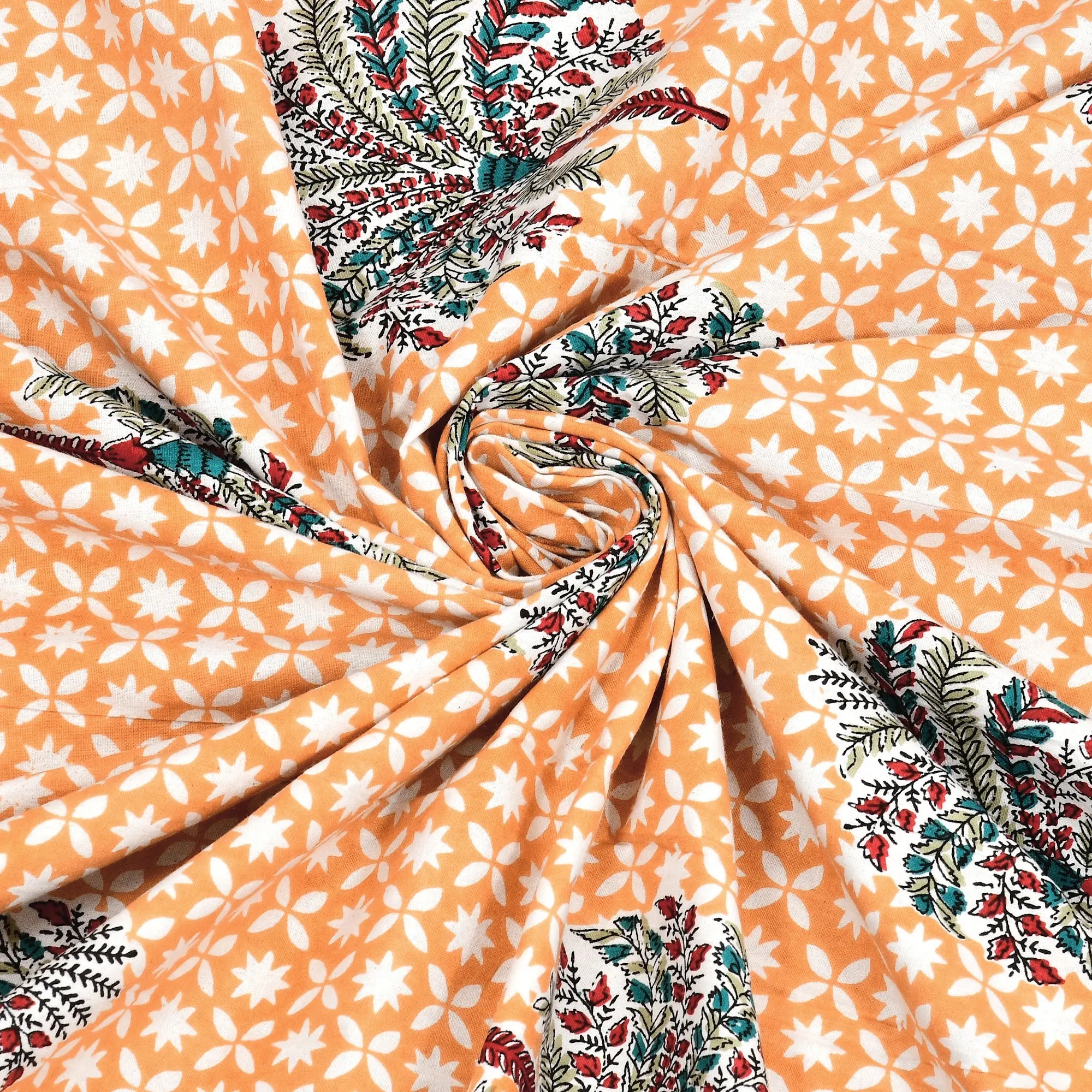 Aadoo Khajoor Buta pure cotton double bedsheet 90x108 wholesale Jaipur – view 6