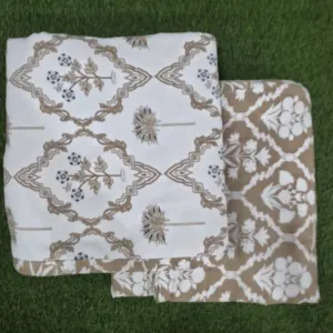 Beige Mughal Arch single dohar 58x87 wholesale Jaipur – Beige Mughal Arch Jaal reversible single bed dohar pack of 2 wholesale Jaipur – Mausam collection