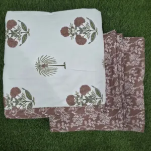 Maroon Mughal Flower single dohar 58x87 wholesale Jaipur – Maroon Mughal Flower Buta reversible single bed dohar pack of 2 wholesale Jaipur – Mausam collection