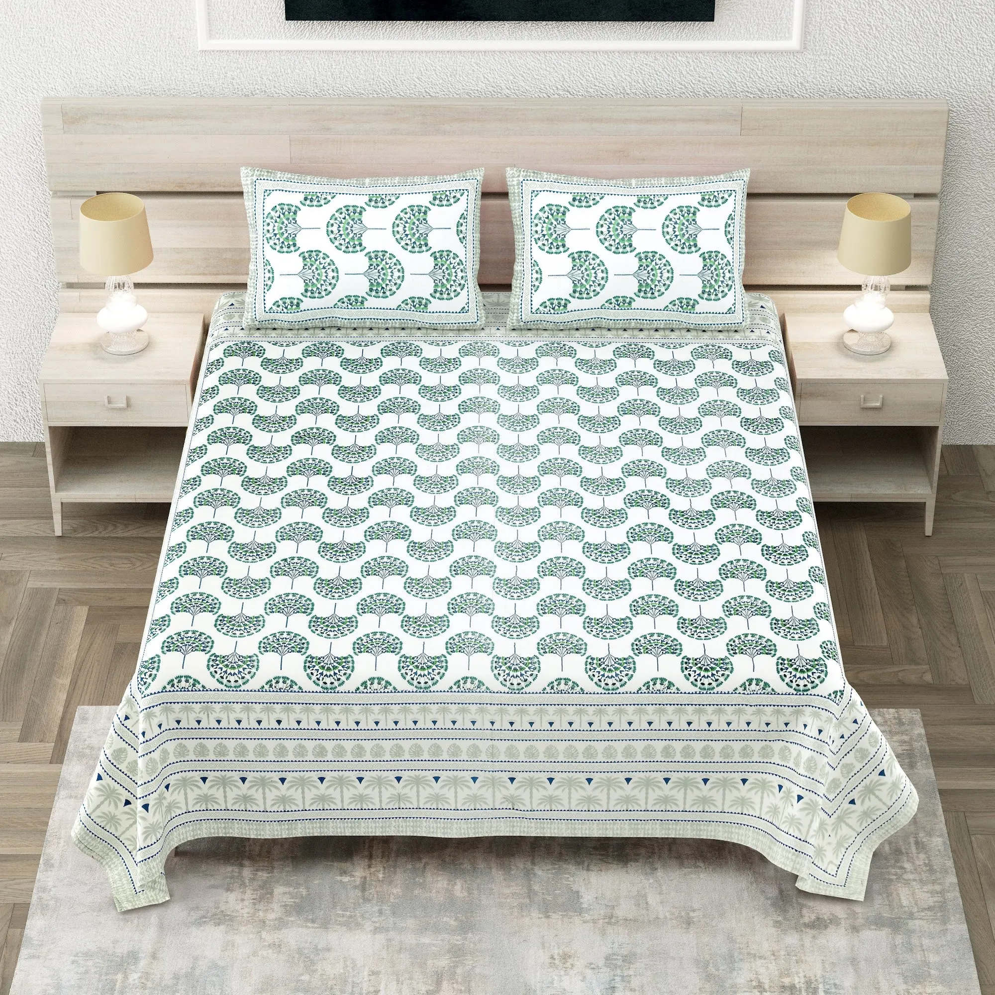 Aqua jaal king size bedsheet 108x108 wholesale Jaipur – Aqua Floral Jaal king size bedsheet 108x108 wholesale Jaipur – Sheesh Mahal collection