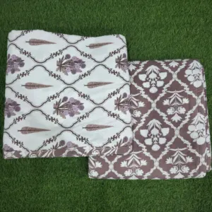 Brown Diamond Buta Jaal Reversible Single Bed Dohar Pack of 2, 58x87 (Mausam)